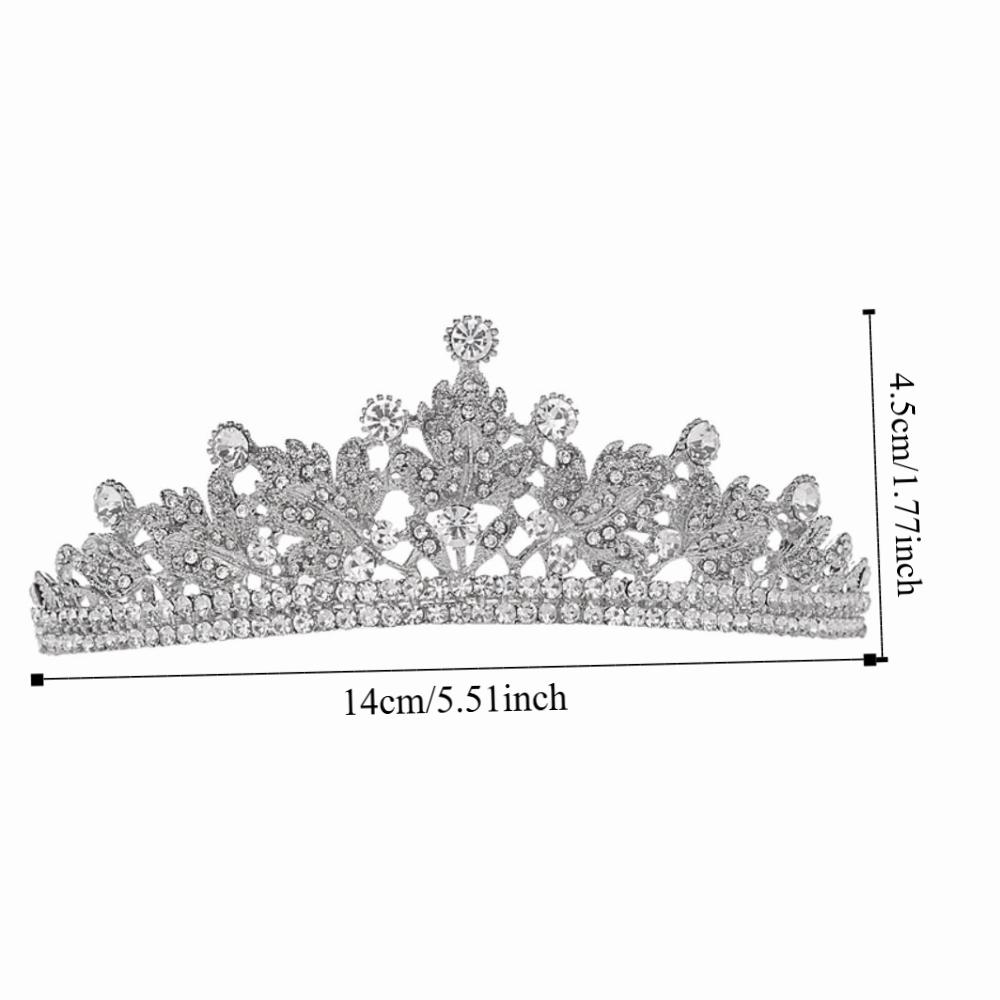 Sparkling Water Drop Crystal Tiara Wedding Hair Accessories Bride Headdress Birthday Party
