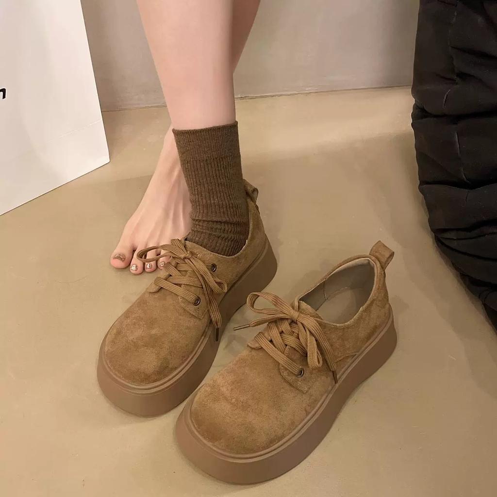 Туфли Boken женские на платформе в стиле ретро, весна 2025, новые универсальные, маленькие, с эффектом ретро, повседневные, с мягкой подошвой