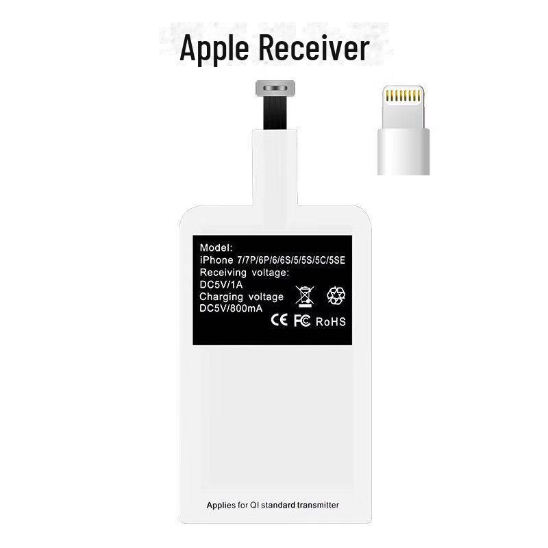 Универсальный приемник беспроводной зарядки Qi для Apple и Android(Совместимость с Type-C)