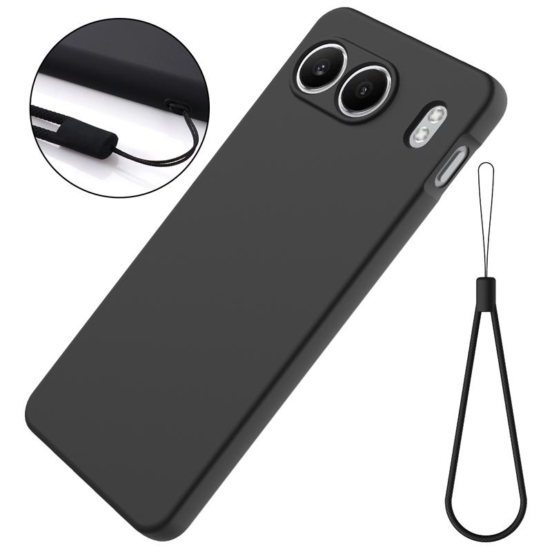 For OnePlus Nord 4 Case Soft Premium Liquid Silicone Case with Flocking inside Cover with Strap for One Plus Nord4