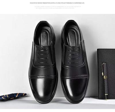2024 Горячая мужская кожаная деловая обувь — универсальная летняя повседневная обувь для пап среднего возраста