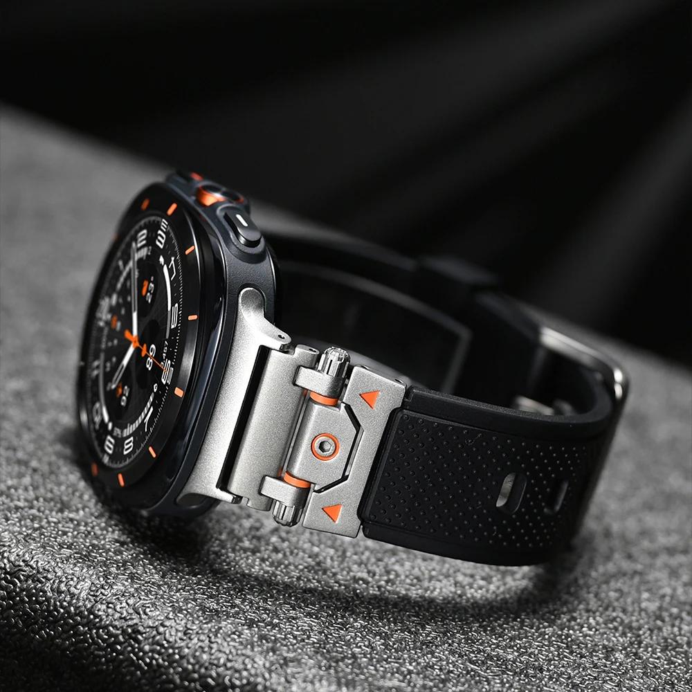 Мягкий резиновый ремешок для Samsung Galaxy Watch Ultra 47 мм, цвет титана, ремешок Correa для GALAXY WATCH 47 ULTRA, роскошный спортивный браслет