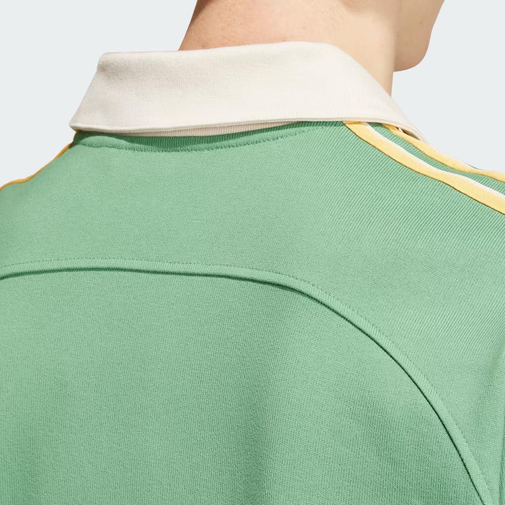 adidas Мужская толстовка Originals с воротником, зеленая IS4364