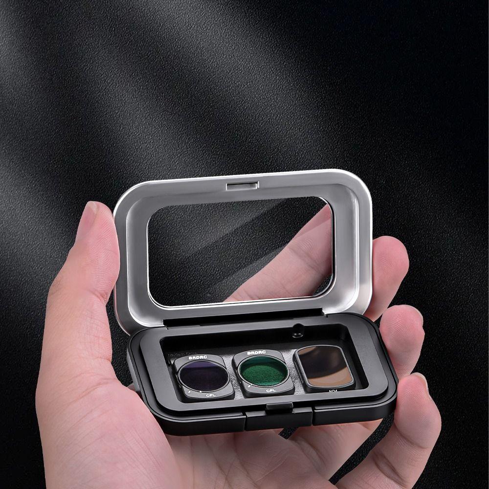 Protective Lens Filters Storage Box for DJI Osmo Pocket 3 UV/CPL/ND Wide-angle Lens SD/TF