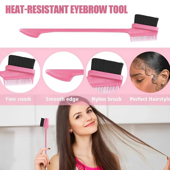 6 шт. Щеточка для бровей с двойной головкой и расческой, многофункциональная щетка для укладки бровей, профессиональная портативная дорожная женская косметика, инструменты для ухода за бровями