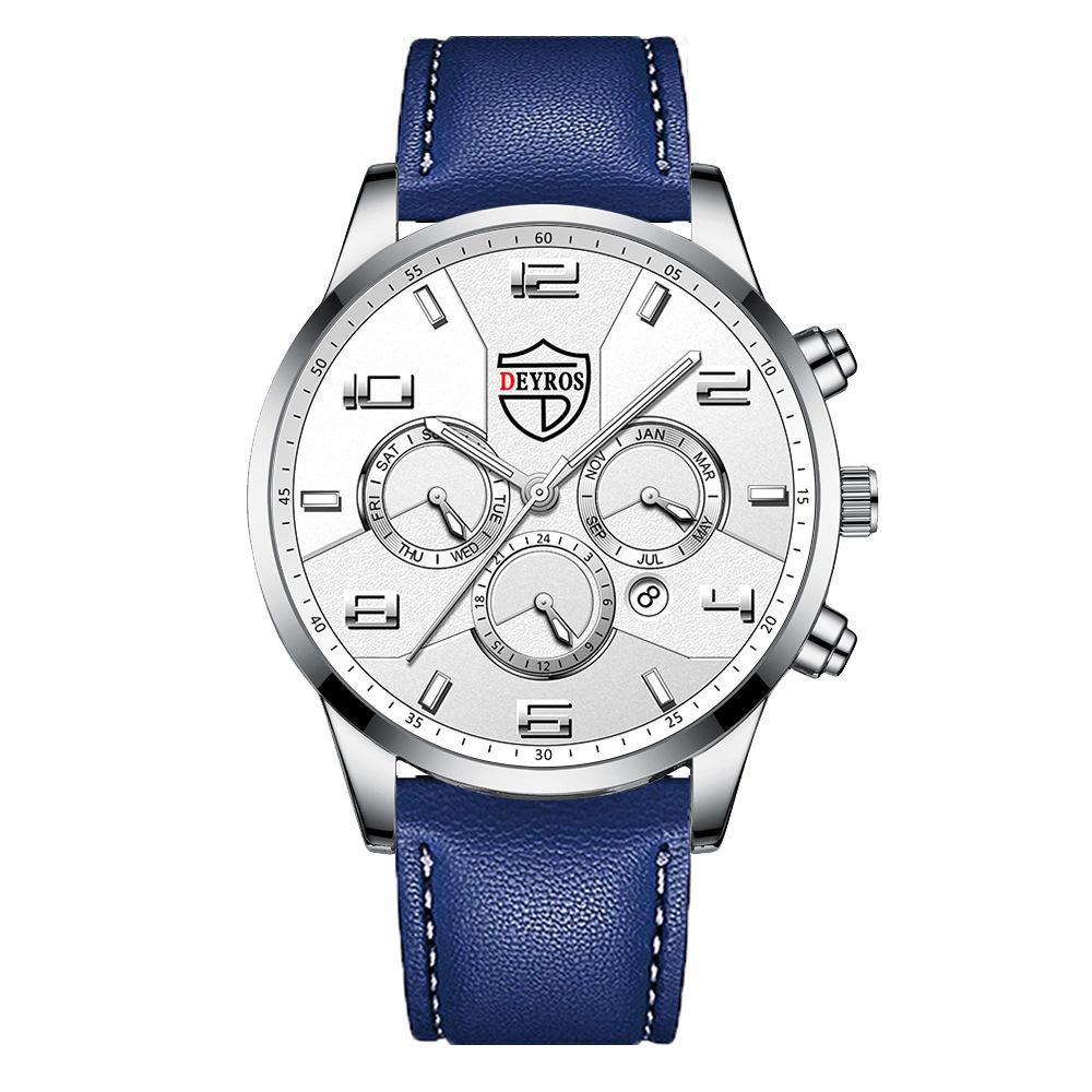 Men'S Fashion Watch Luminous Stainless Steel Men'S Business Calendar Quartz Watch