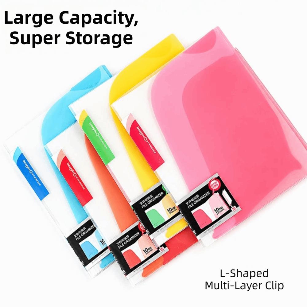 Angled-cut A4 Document Organizer Waterproof Student File Folder Stationery