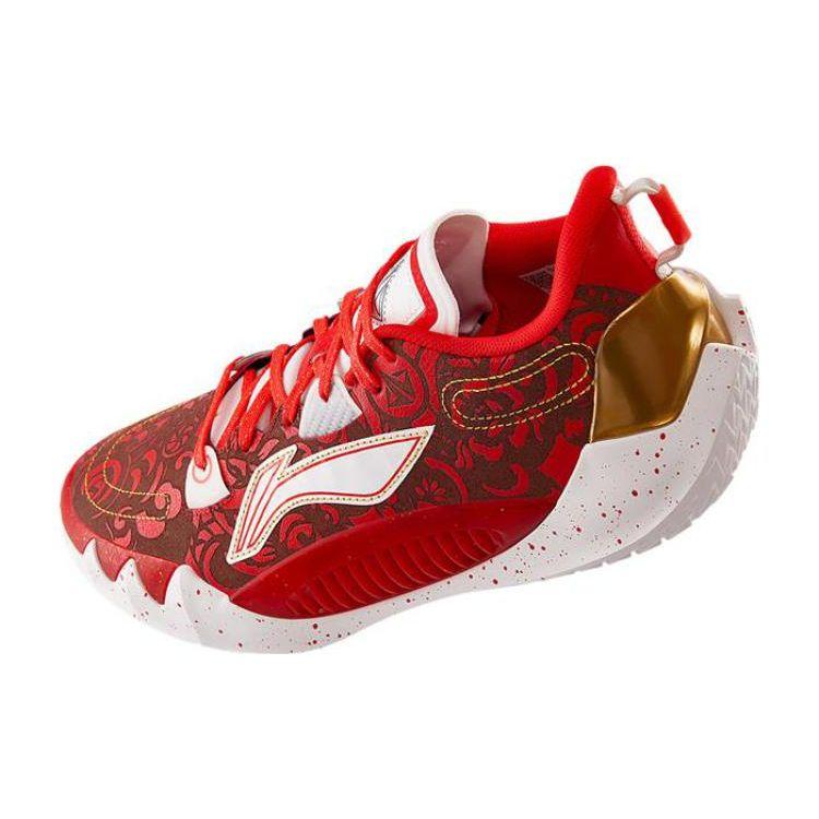 Li Ning Jimmy Butler 1 Spring Festival Shock Absorption Non-Slip Wear-Resistant Low-Top Basketball Shoes Men Basketball Shoes Red White ABAS163-3
