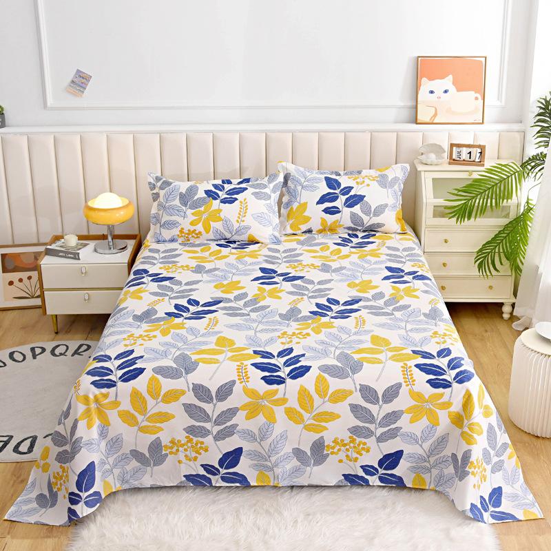 3pcs Print Bedding Set, Soft and Comfortable, Suitable for Bedroom, Guest Room One Fitted Sheet + Two Pillowcases, No Core