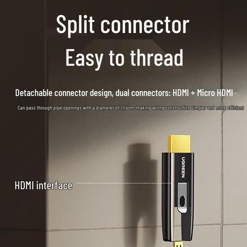 Ugreen Оптический кабель Micro HDMI на HDMI 2.0