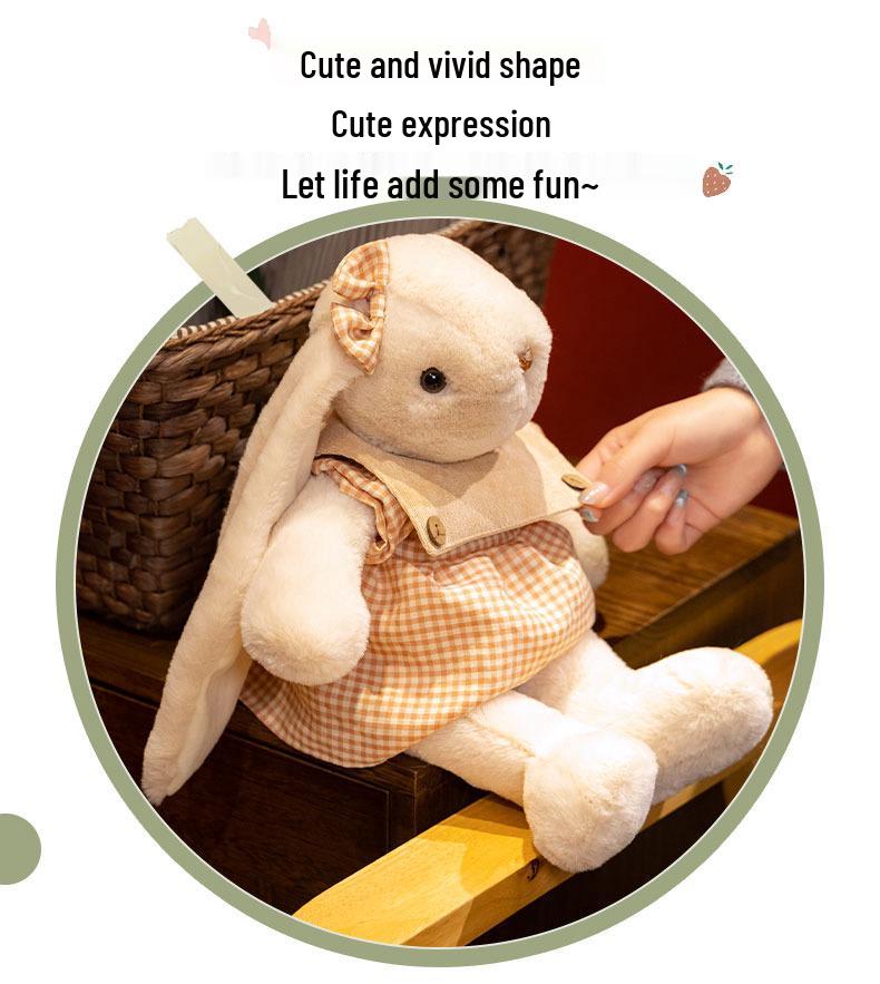 Милая плюшевая игрушка Зайчик Лили с длинными ушами - Подарок для малыша и тряпичная кукла
