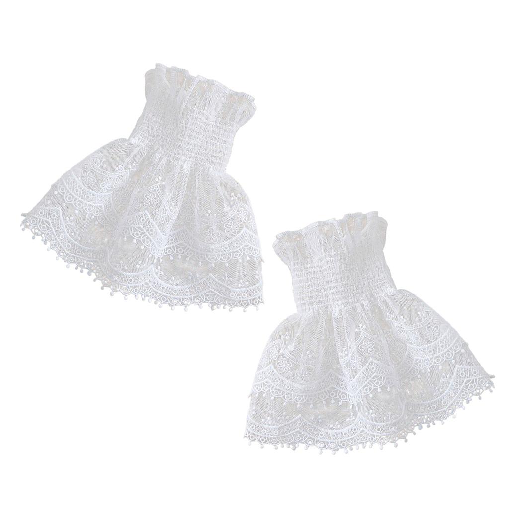 New Spot Lace Sleeves Double Mesh Embroidered Hand-sleeved Clothing Decorative Lace Cuff Accessories