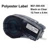 1Pcs Compatible M21-750-430 M21-500-430 Black On Clear Polyester Cable Label Tape for Brady BMP21 Plus BMP21-LAB Label Printer