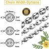 6mm/9mm/11m Men's Necklace Stainless Steel Silver Coffee Bean Chain For Men