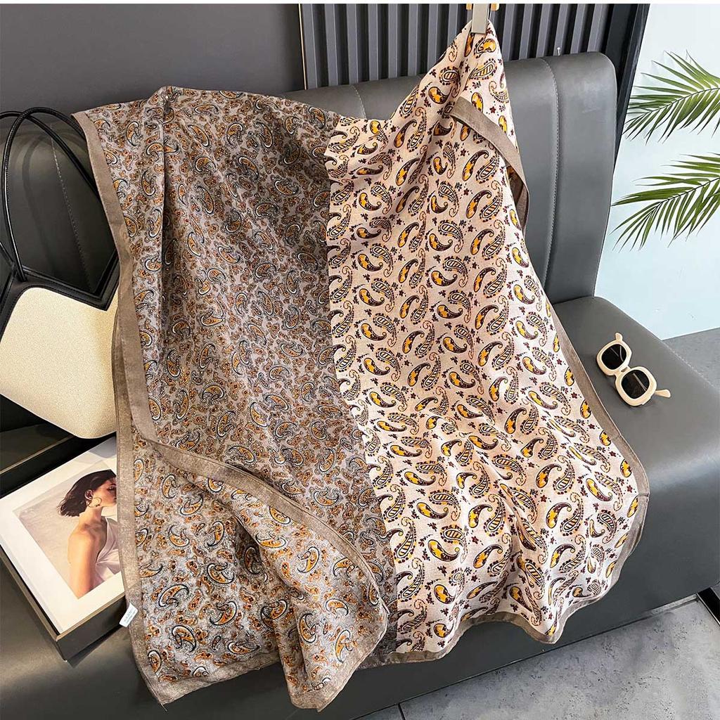 New Retro Cotton Linen Long Scarf Women Spring Summer Multi-Functional Neck Protection Shawl Wrap Fashion Scarves Beach Towel