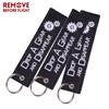 Remove Before Flight Drop A Gear Motorcycle Key Chain Keyrings Embroidery Car Keyring
