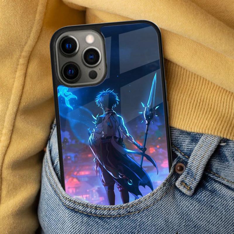 Game Genshin Impact Cute Soft Phone Case for iPhone 17 Air 16e Pro max 15 Pro 13 14 Plus 11 12 MagSafe Magnetic Coque