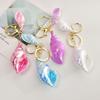 Acrylic Conch Keychain Pendant Bag Backpack Ornament Stylish Beach Shells Keyring Gift for Women Wallet Car Keys Accessories