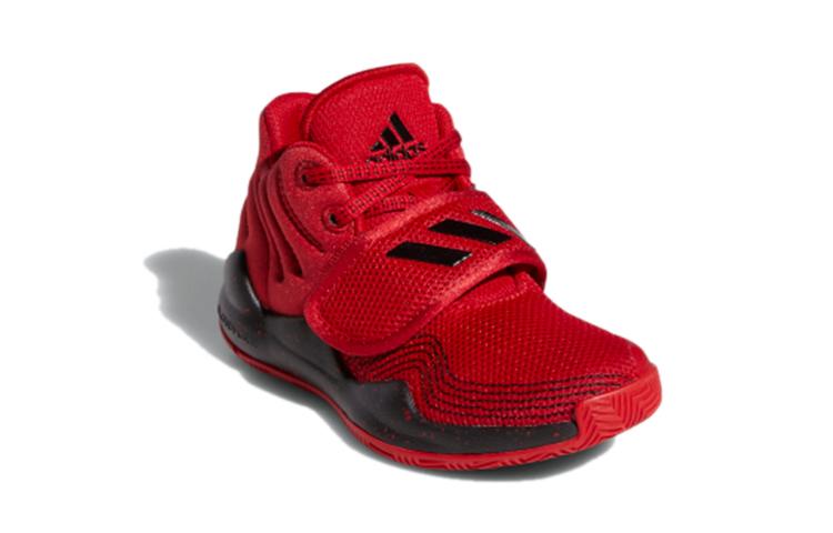 Adidas Deep Threat C Mid top Vintage Basketball Shoes Red Children Aged 3 7 Years Old FZ1483