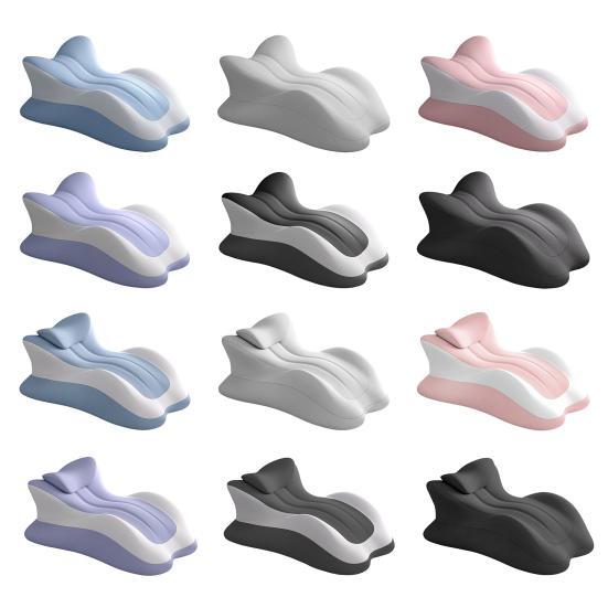 Couples Butt Cushion 3D Curved Wavy Back Cushion Multi-Position Support Memory Foam Wedge Pillow for Bed Lying And Sitting Couples Intimacy