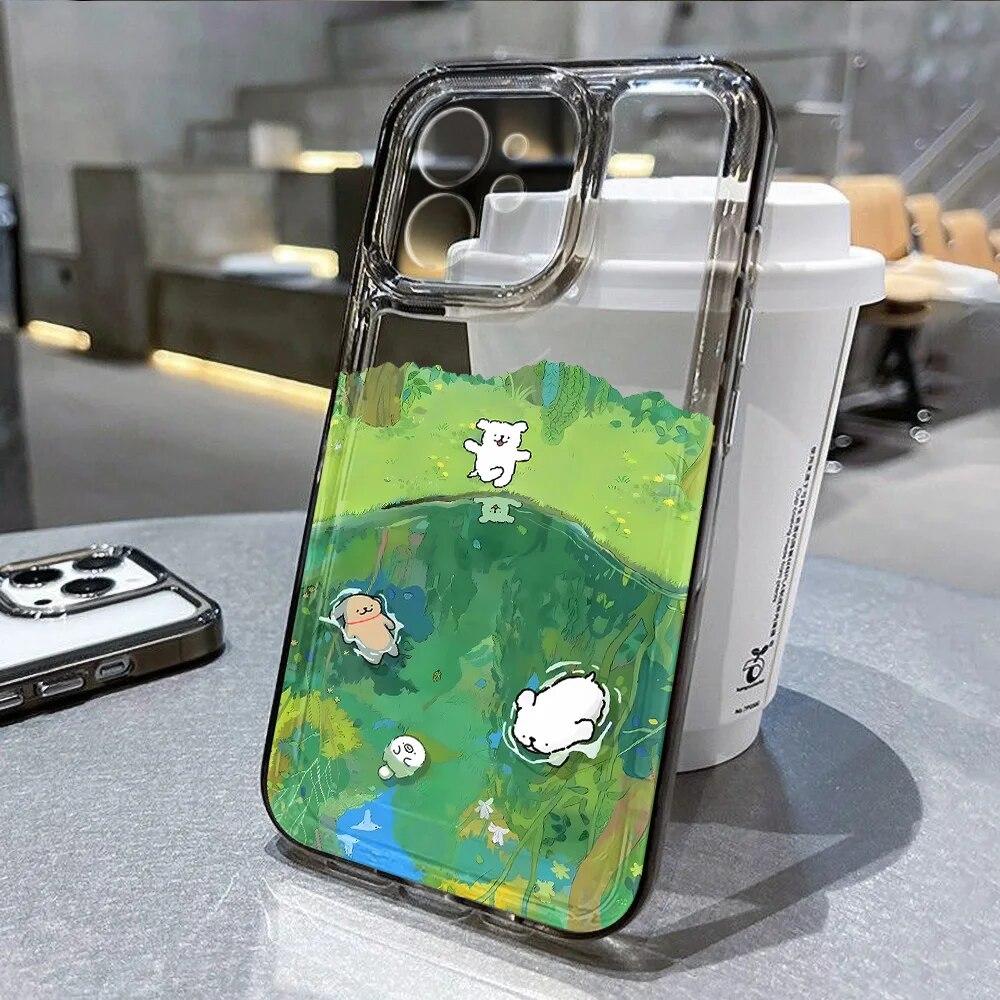Чехол для телефона с милой собакой для iPhone 14 Pro, чехол для iPhone 13 11 12 15 Pro Max X XR XS 7 8 Plus SE 2020, прозрачный чехол с рисунком