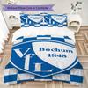 Постельное белье с узором VfL Bochum 1848 Комплект одеял Покрывало Наволочка Домашний Декор Подарок на День Рождения (1 пододеяльник + 2 наволочки без наполнителя)98
