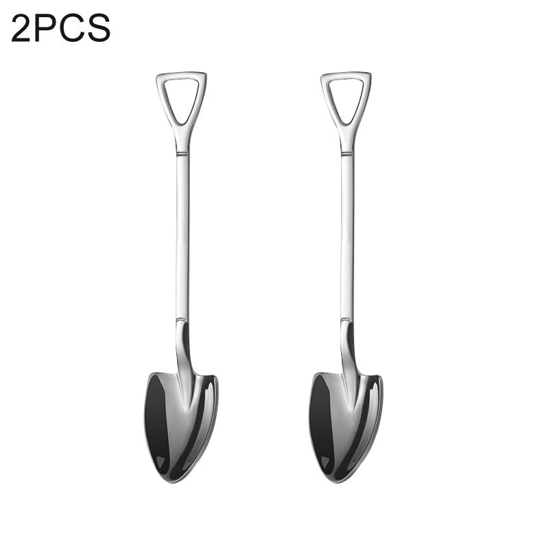 1/2/4 шт. Лопата Ложки Вилка Чайные ложки из нержавеющей стали Креативная кофейная ложка для мороженого Десертная ложка Посуда Набор столовых приборов