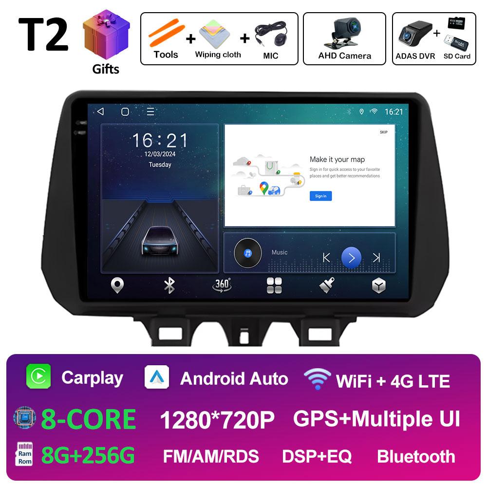 GPS-навигация Автомобильное видео для Hyundai TUCSON 2019 2020 2021 Радиоплеер Авторадио Bluetooth Вентилятор охлаждения QLED IPS Экран Нет 2 din
