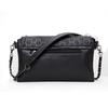 Sexy Women PU Leather Skull Handbag Shoulder Bag Woman Sexy Chains Female Bag Black Skeleton Rivet