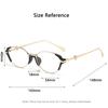 Xiaomi Fashion Unisex Small Irregular Oval Anti Blue Light Blocking Glasses Luxury Metal Decor Frame Computer Anti Radiation Eyewear