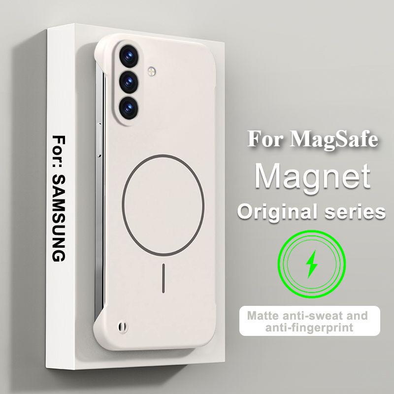Оригинальный Ультратонкий Чехол-Бампер Для Magsafe Для Samsung A57 A37 A17 A56 A36 A26 A16 A55 A35 A15 A05 A54 A53 A34 Матовый Чехол