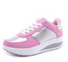 Women Thick-soled Sports Shoes PU Leather Outdoor Sneakers Non-slip Rocker Shoes Fashion Platform Shoes