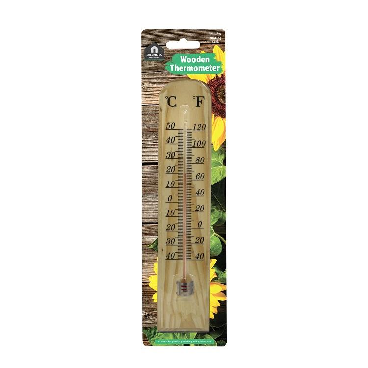 Kingfisher Traditional Wooden Thermometer