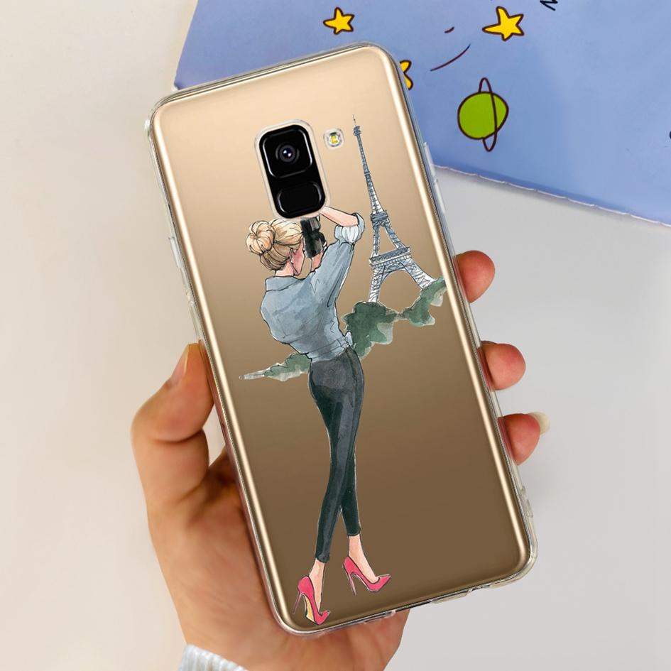 For Samsung A8 2018 Case A8 Plus Cover SM-A530F SM-A730F Fundas Fashion Butterfly Marble Soft Bumper For Samsung A8+ 2018 Hoesje
