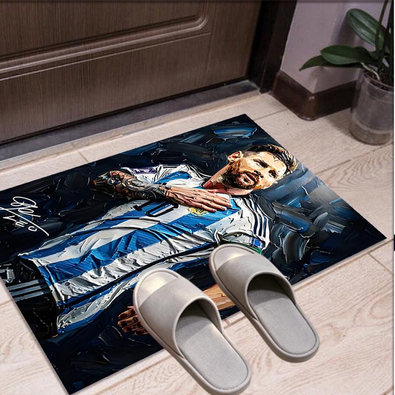 Lionel Messi Pattern Rug, Indoor/Outdoor Mat, for Picnic, Gameroom, Bedroom, Office, Living Room, Home Decor Carpet, Birthday Gift