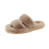 Women Fur Warm Winter Furry Fur Shoes Fluffy Plush Slippers Home House Indoor Shoes Bedroom Slippers Female Ladies Round Toe