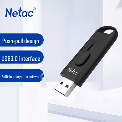 Зашифрованная USB 3.0 флеш-накопитель Netac U309 с выдвижным коннектором