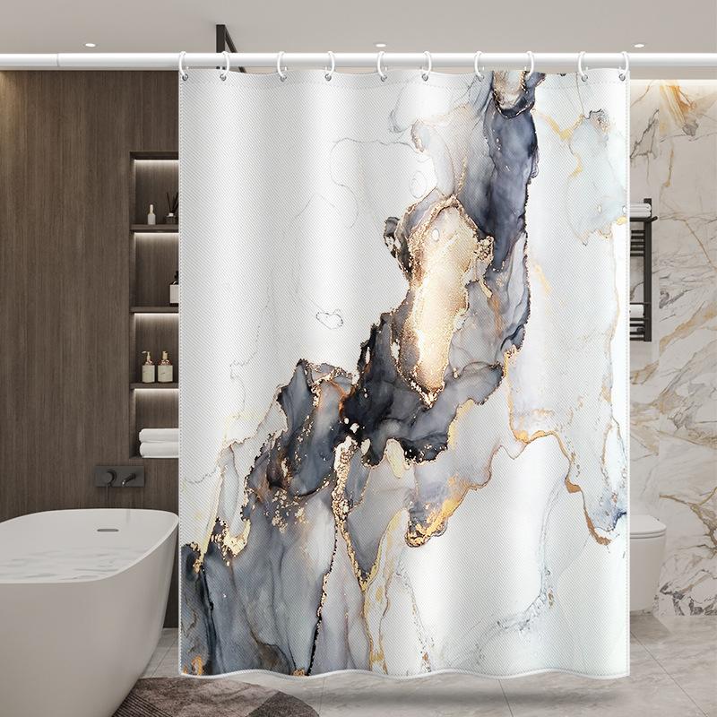 Утолщенная водонепроницаемая занавеска для ванной комнаты, устойчивая к плесени, занавеска для душа, занавеска для душевой перегородки, занавеска для душа, занавеска для ванной комнаты, бесплатная перфорация