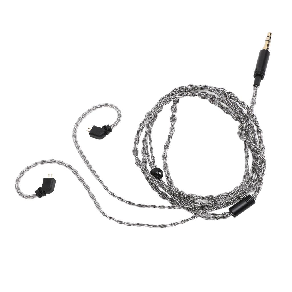 Earphone Cable Replacement 1.2m Silver Plated Copper 3.5mm to 2 Pin 0.78mm Plug Headphone Sound Wire for TFZ Earphone