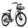 Fafrees F26 Прочный Легкий Электровелосипед, 250 Вт, 36 В 20,3 Ач, Шина 26"×1,95", Амортизационная вилка, Передний багажник, IP54, Shimano 7 скоростей, Цветной ЖК-дисплей
