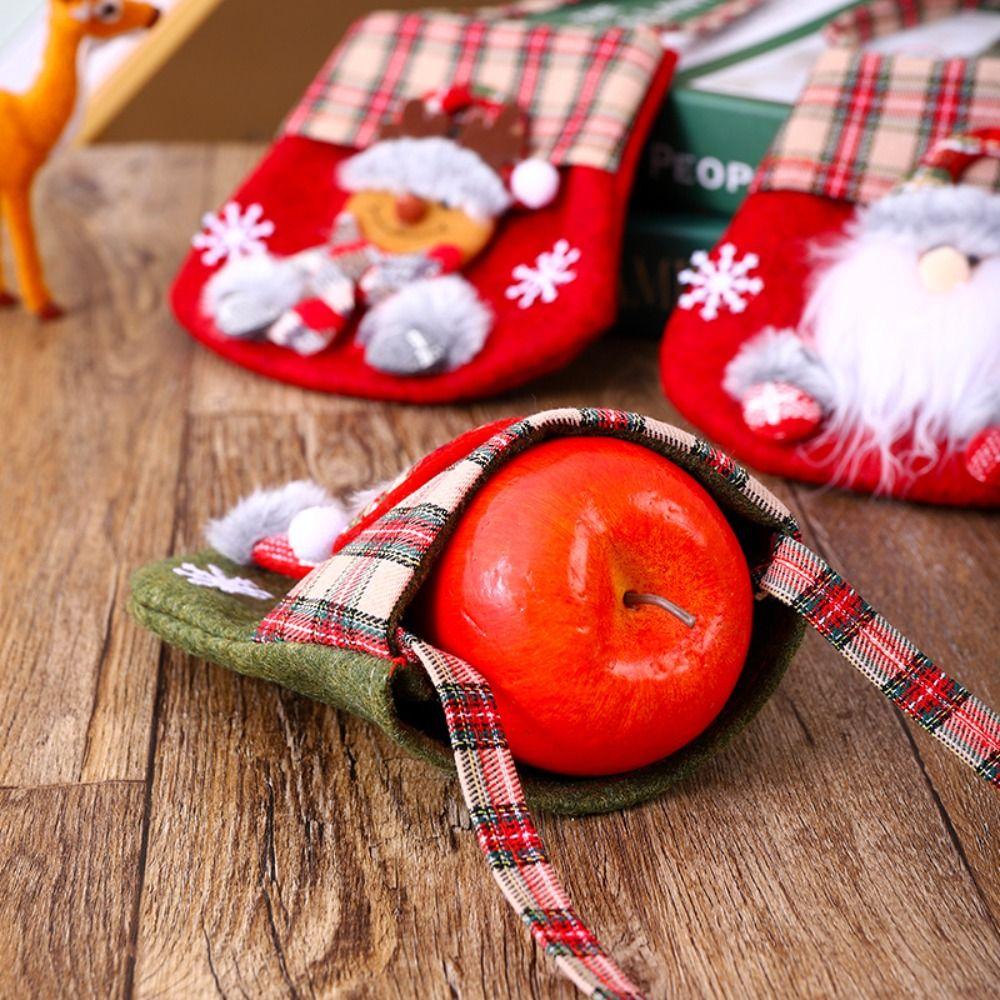 Cartoon Christmas Crossbody Bag Non-fading Gifts Candy Bag Creative Christmas Handbag  Xmas Gift