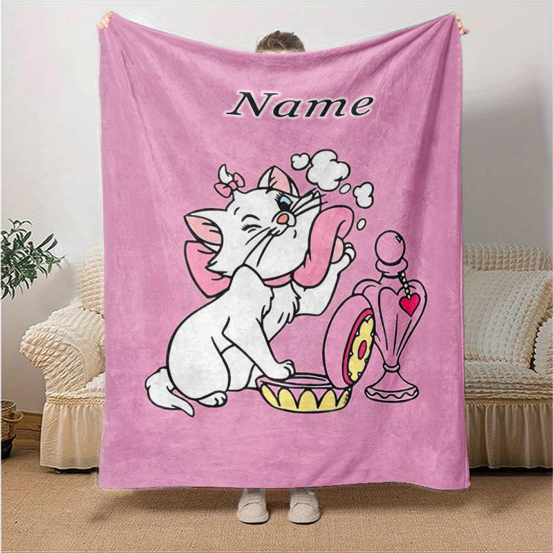 Custom 1pc Artemis Cats Tea Party Blanket, Soft And Comfortable Blanket, Casual Warm, Camping Travel Blanket, Birthday Gift Q910115