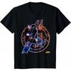 Мстители Война бесконечности Marvel Футболка Унисекс Короткий рукав Мягкий хлопок Классический крой Круглый вырез Повседневная футболка для взрослых фанатов
