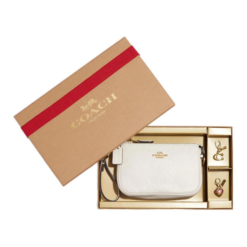 Coach Nolita 15 Подарочная Коробка Застежка-Молния Мини Сумка на Плечо Crossbody Женские Сумки Меловой-Белый CF549-IMCHK