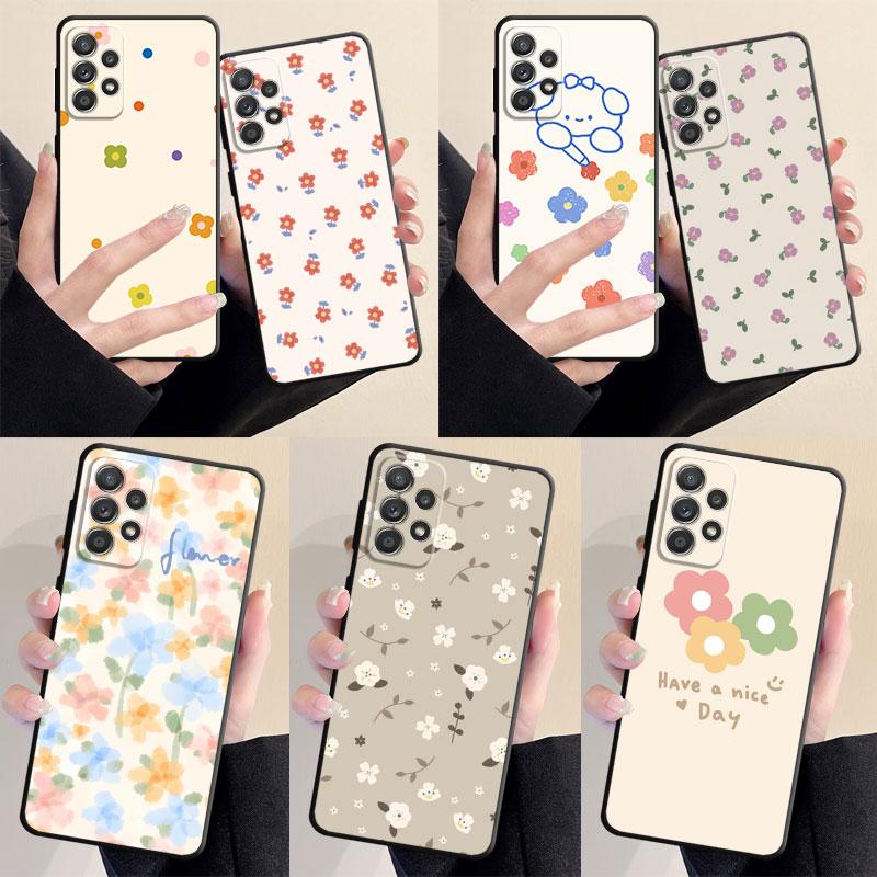 Чехол для телефона с цветком для Samsung Galaxy A33 A21s A52 A32 A23 A72 A22 A71 A31 A51 A53 A13 A91 A42 A52s A73 A11, силиконовый чехол на заднюю панель