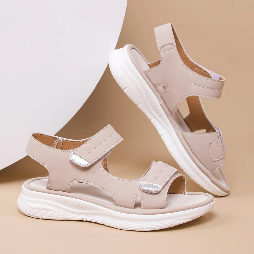 2024 женские летние нескользящие пляжные дышащие сандалии на танкетке с открытым носком, обувь в спортивном стиле