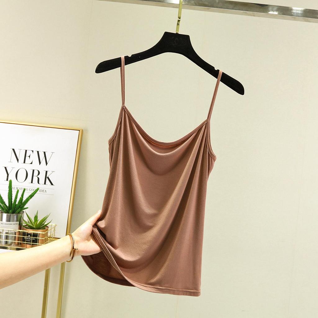 Женская летняя майка-топ без рукавов из модала - Сексуальный топ с круглым вырезом
