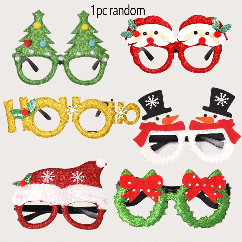 1pc-New Year Christmas Decoration Glasses Deer Ear Christmas Hat Children's Party Decoration Photos Props Christmas Supplies