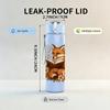 1PC Autumn Floral Fox Portrait 750ml Color Plastic Sports Water Bottle Leakproof Flip Straw Lid Suitable for Sports Office Home Use