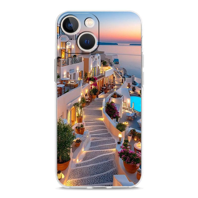 Чехол для телефона iPhone 17 Air Cases iPhone 16 15 12 13 14 Pro Max SE 7 8 Plus iPhone11 Cover Пейзаж побережья Нью-Йорка